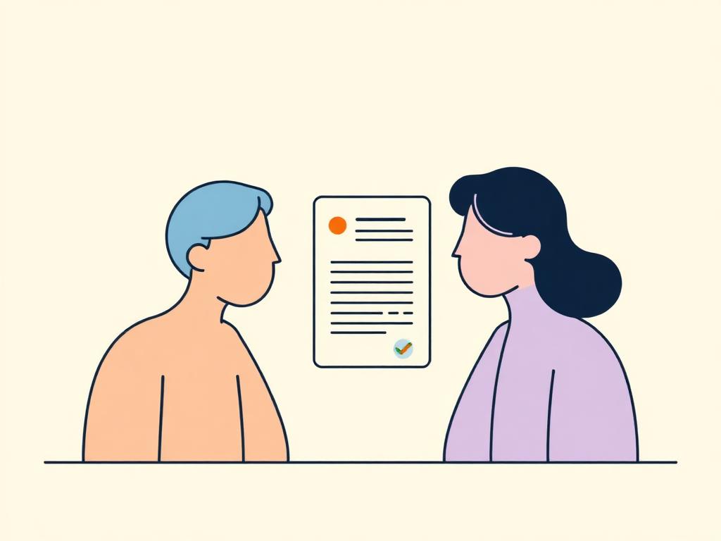 Flat-vector illustration of a mentor and a junior teammate connected by a line, representing early mentorship