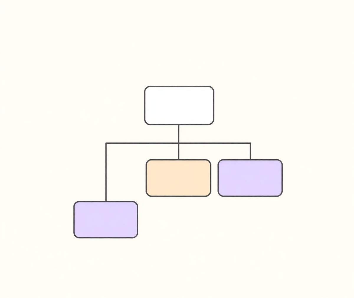 Illustration: a site architecture tree of linked pages