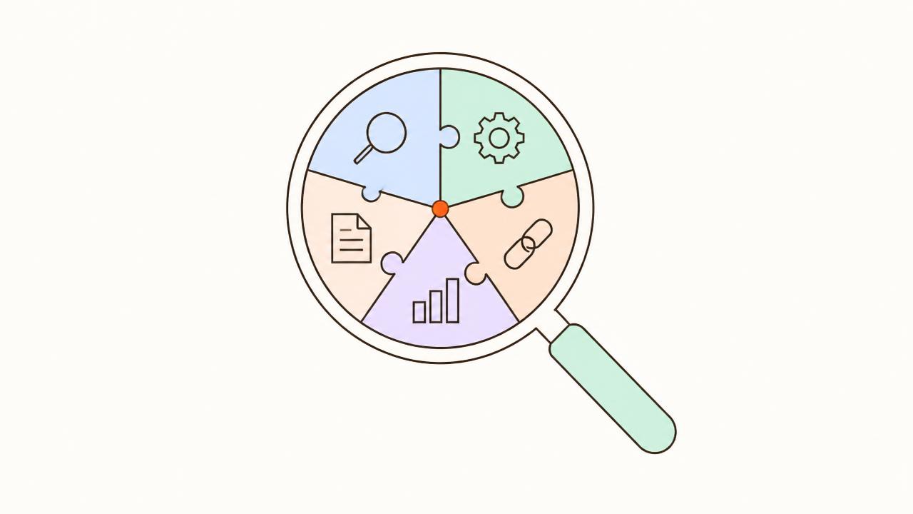 Search results ranking list connected to a keyword cluster map