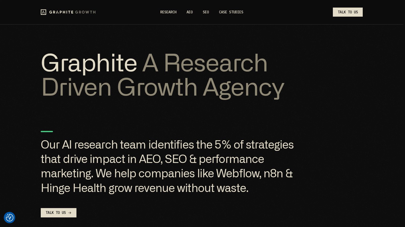 Graphite homepage, captured September 2026