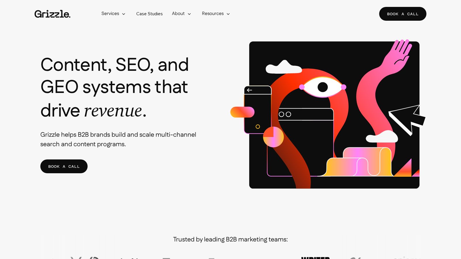 Grizzle homepage, captured September 2026